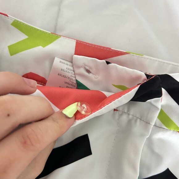 Tail White Label Womens 2 Skirt Skort Geometric Green Pink Golf Tennis Pockets - Picture 4 of 10